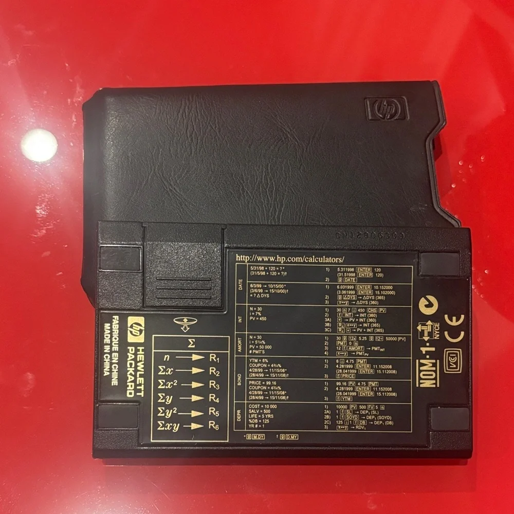 HP Vintage Black and Gold Financial Calculator